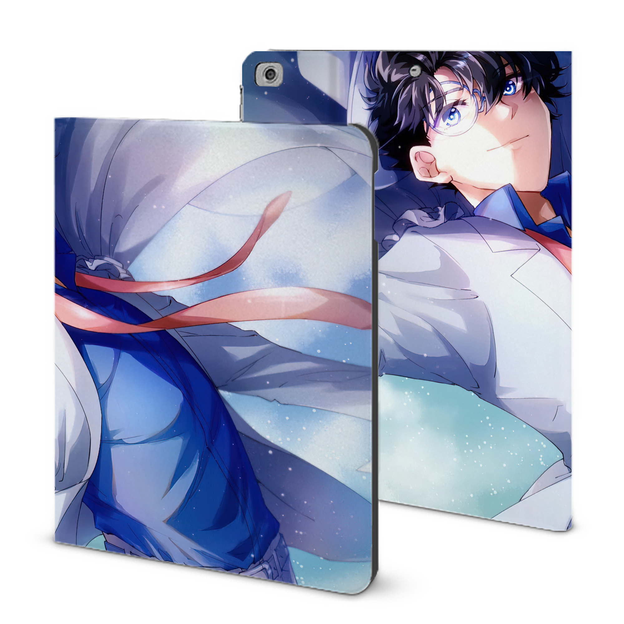（画像用） 名探偵コナン Detective Conan IPad ケース ブック型 PUレザー TPU 耐衝撃 軽量 薄型 ペン収納なし 全面保護 IPad 各モデル対応